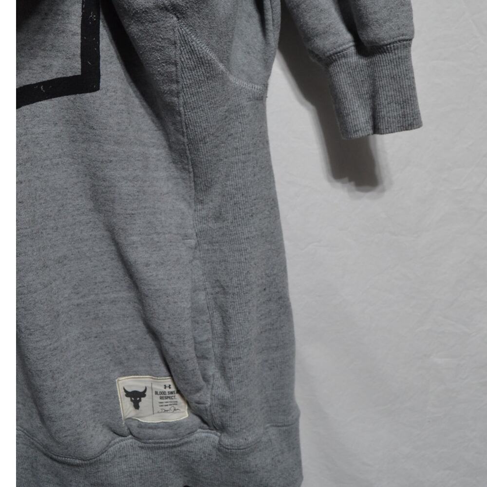 Under Armour Project Rock Warm Up Hoodie Gray & Black Size XL - Picture 10 of 11